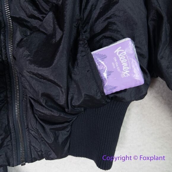 New! Free People‎ Movement Black Glitz Blitz Bomber Jacket, size S - Picture 11 of 16